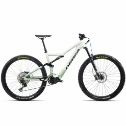 Orbea Rise M20 - 29 Pouces Fully E-Bike - Résine Blanche/vert Brouillard
