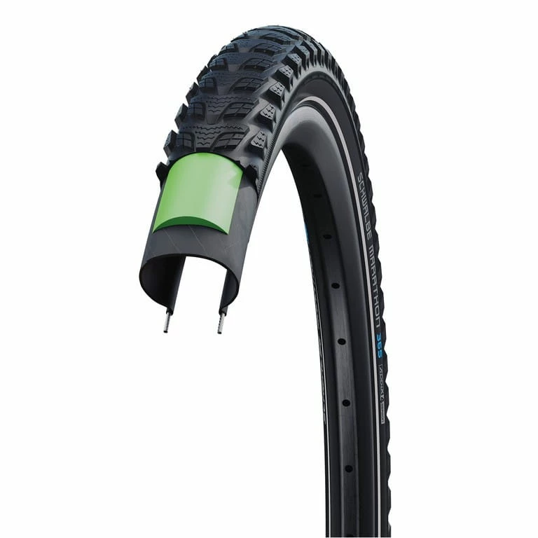 Schwalbe Pneu Marathon GT 365 - 26x2.00 Inch - Four Season - Bandes Réfléchissantes - Noir 2 Schwalbe Pneu Marathon GT 365 - 26x2.00 Inch - Four Season - Bandes Réfléchissantes - Noir – Image 2