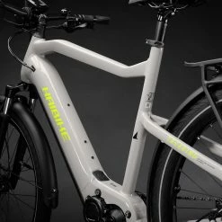 Haibike Trekking 6 Hommes - Gloss Grey Neon Yellow -Vélos de Route Soldes Haibike MY22 Detail Battery Trekking 6 HIGH grey