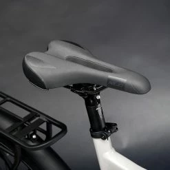 Haibike Trekking 6 Hommes - Gloss Grey Neon Yellow -Vélos de Route Soldes Haibike MY22 Detail Saddle Trekking 6 HIGH grey