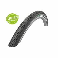Schwalbe Pneu Road Cruiser - 26x1.75 Inch - K-Guard - GC - Bandes Réfléchissantes - Noir
