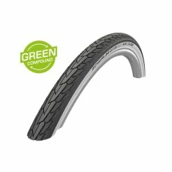 Schwalbe Pneu Road Cruiser - 28x1,60 Pouces - K-Guard - GC - Bandes Réfléchissantes - Flanc Blanc