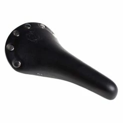 BLB Brick Lane Bikes Selle Raven - Noir - Cuir Lisse