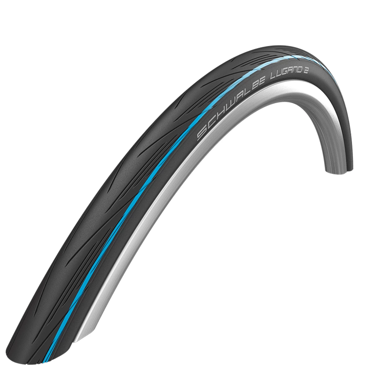 Schwalbe Pneu Pliable Lugano II - 25-622 (700x25C) - KevlarGuard - Bande Bleue 1 Schwalbe Pneu Pliable Lugano II - 25-622 (700x25C) - KevlarGuard - Bande Bleue